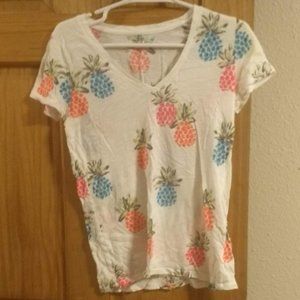 Basic T-Shirt, Target, Merona, Pineapple, Colorful